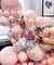 Double Stuffed Pink Balloon Garland Arch Kit Pastel Light Pink Balloons Different Sizes 18/12/5 Inch for Baby Shower Birthday Bridal Wedding Princess Party Decoration
